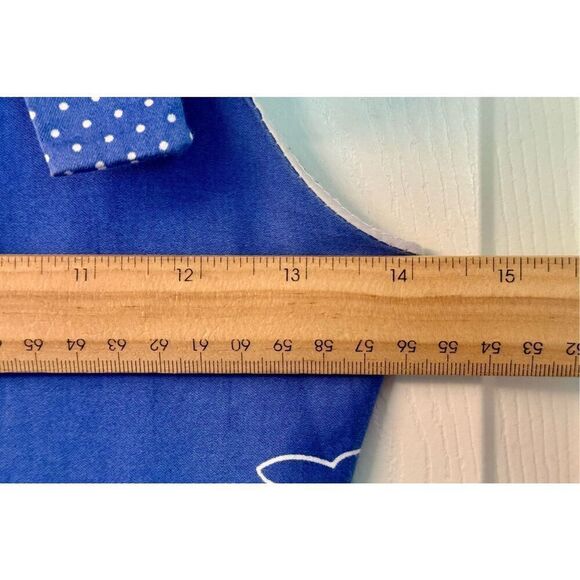 Rare Editions Vintage Pleated Polished Paris Blues Print Dress 10 Little Girl - Picture 9 of 9